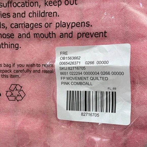 Free People FP Movement Quilted Carryall Pink Bubblegum  - FACTORY SEALED - Picture 8 of 17